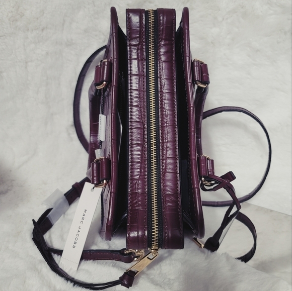 Marc Jacobs NWT Satchel Shoulder Bag Crossbody Handbag Purse Croc Embossed - Picture 2 of 12